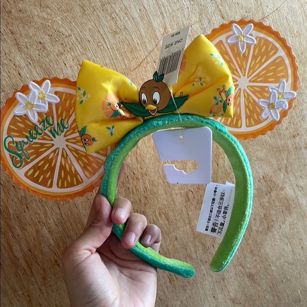 Disney Orange Themed Mouse Ears Headband